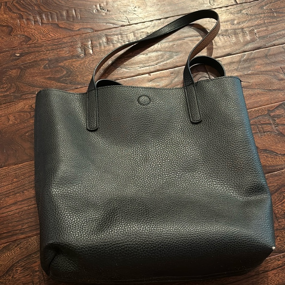 Reversible Black/Brown Tote
